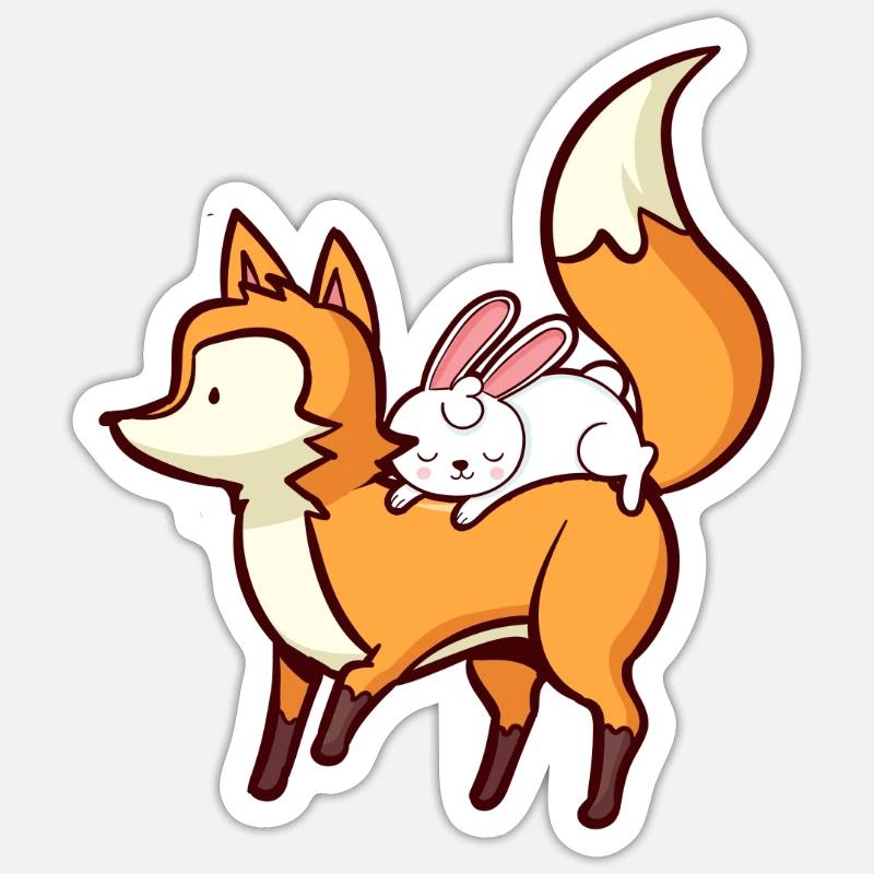 fox - Sticker size S (10 x 10 cm) - white matte