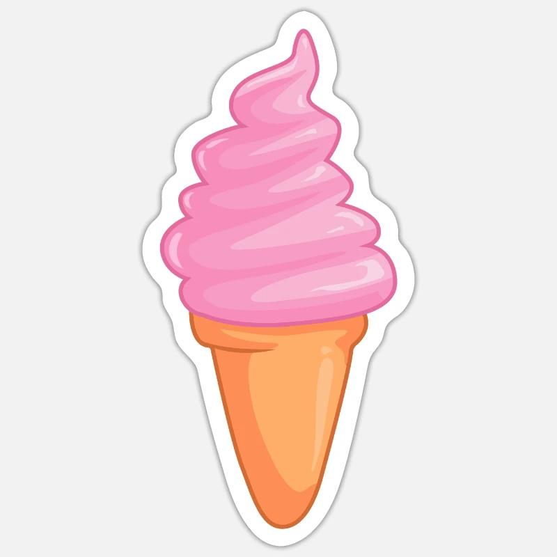 Eis - Sticker Größe S (10 x 10 cm) - Mattweiß