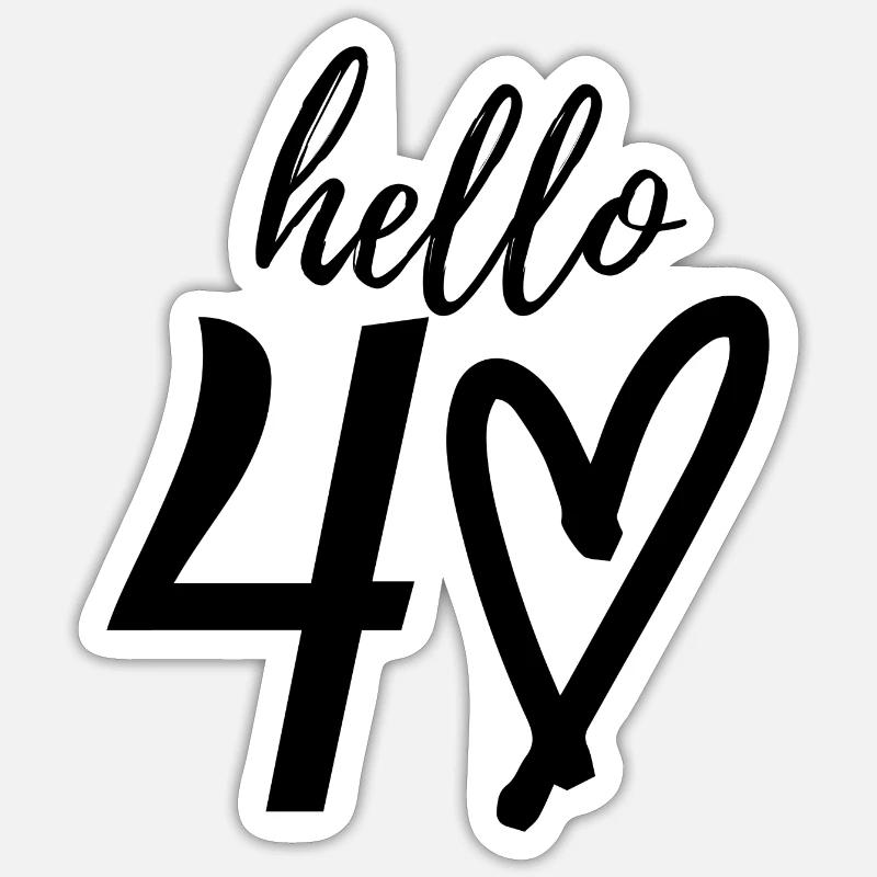 40e anniversaire - Sticker taille S (10 x 10 cm) - blanc mat
