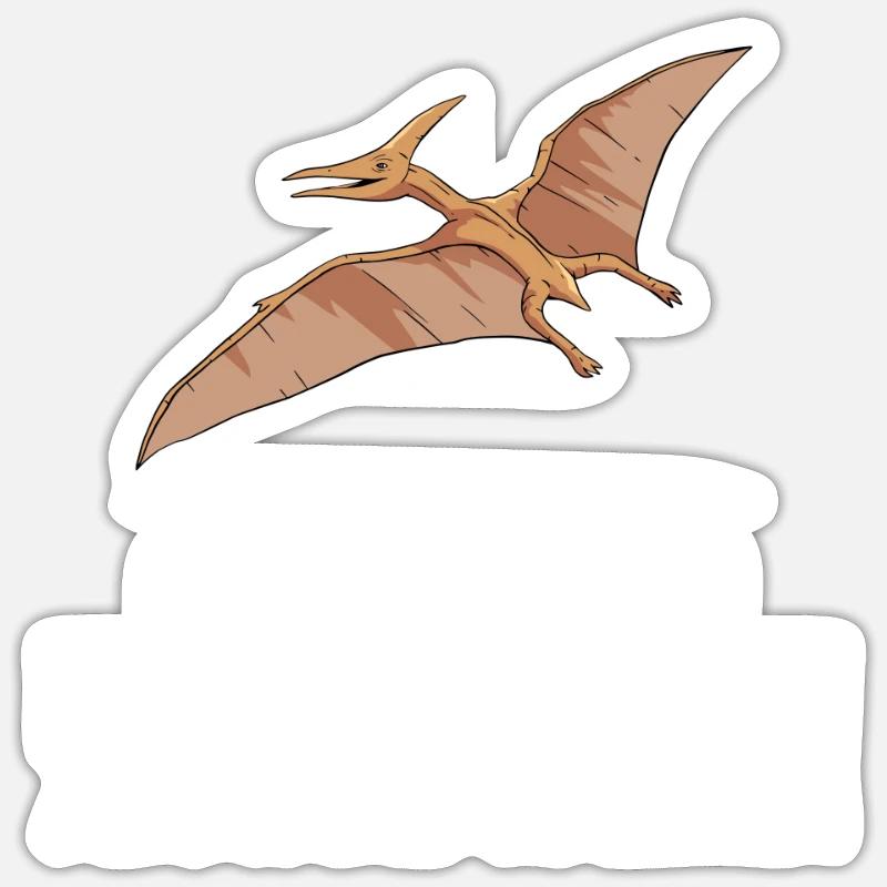 Bitte Einen Pteranodon Abstand Halten Flugsaurier - Sticker Größe S (10 x 10 cm) - Mattweiß