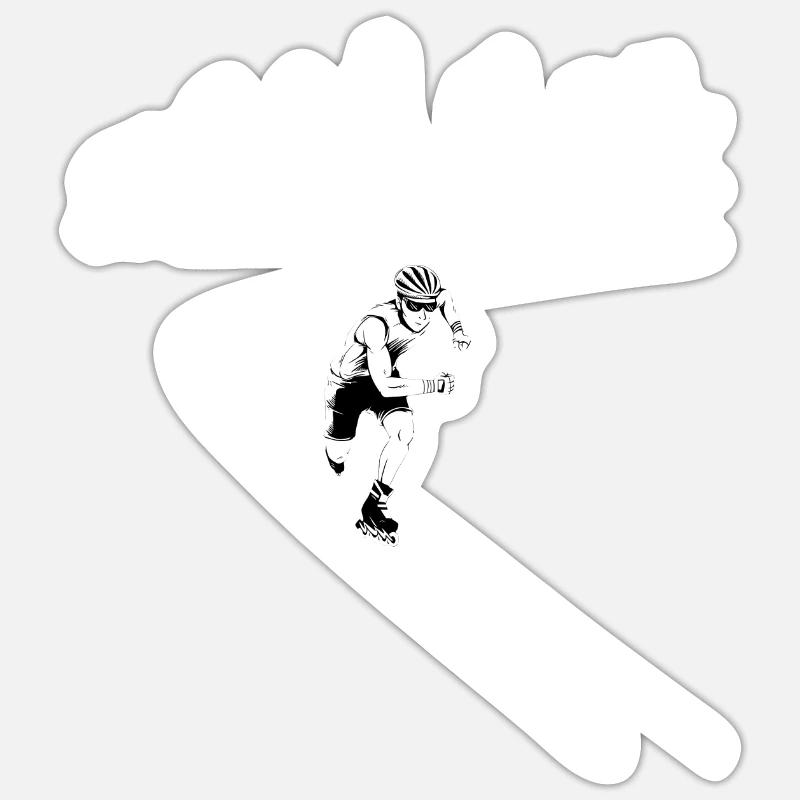 Inline-Skating Rollerskater Inline-Skater Sticker Größe S (10 x 10 cm)
