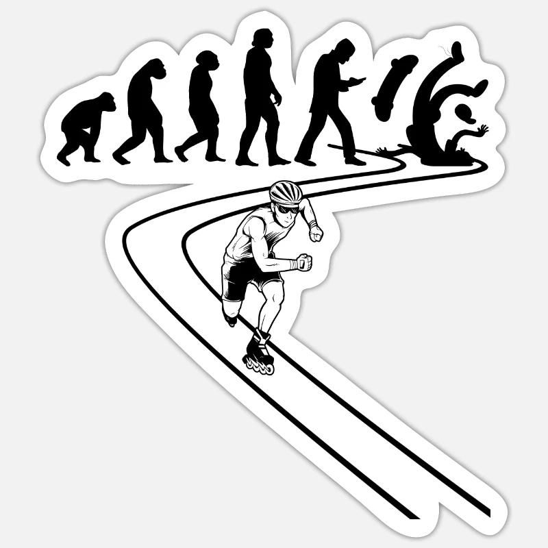 Inline Skating Inline Skater Inline Skates - Sticker size S (10 x 10 cm) - white matte