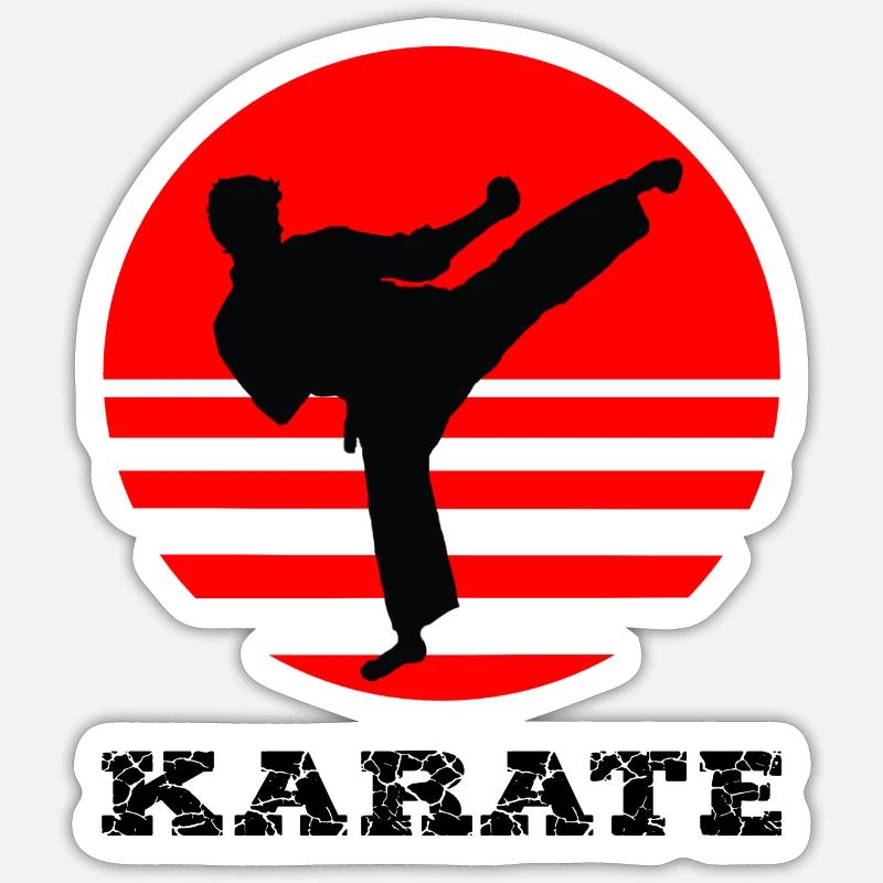 karate - Sticker size S (10 x 10 cm) - white matte