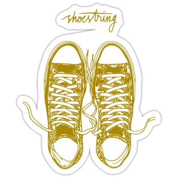 Sneaker shoestring - Sticker Größe S (10 x 10 cm) - Mattweiß - Vorne