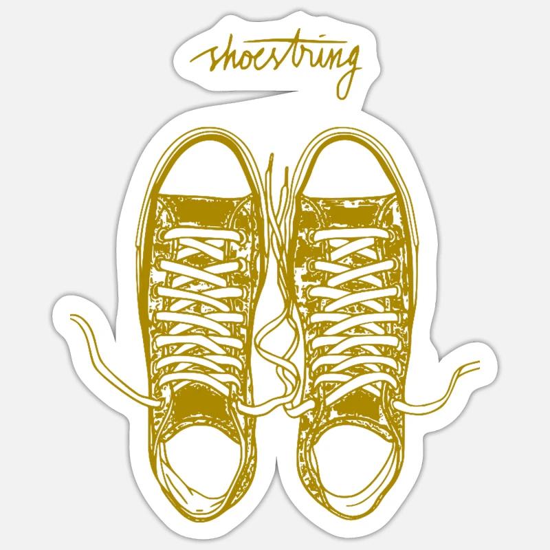 Sneaker shoestring - Sticker Größe S (10 x 10 cm) - Mattweiß