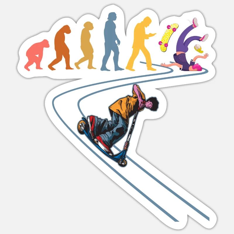 Trottinette cascadeur roller rollers de cascade roller Sticker taille S (10 x 10 cm)