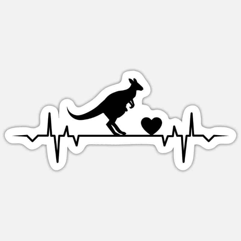 Australia kangaroo sands down under Australians Sticker size S (10 x 10 cm)