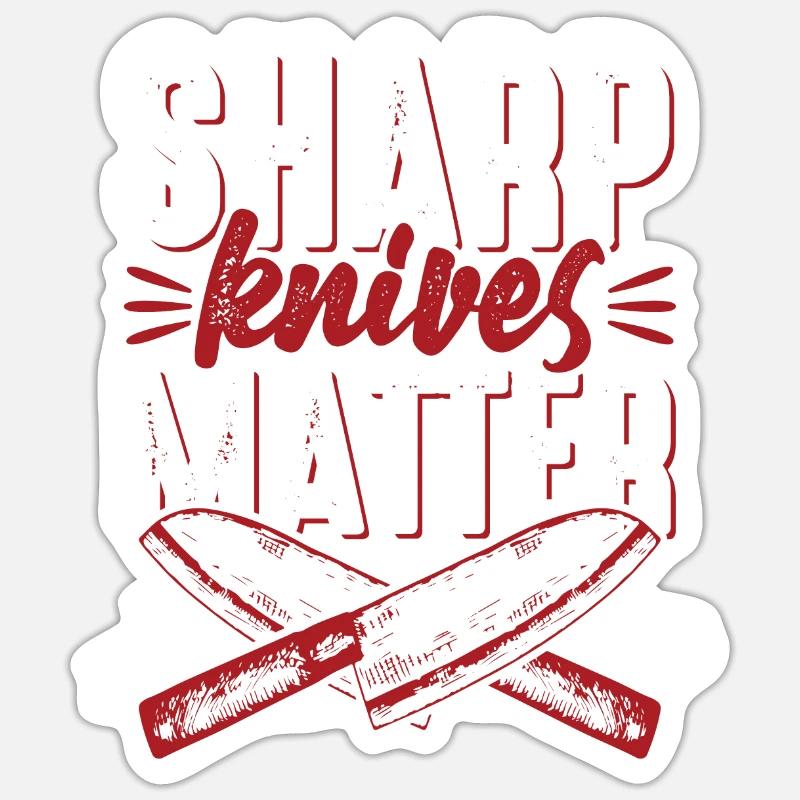 messer besteck kochen Sticker Größe S (10 x 10 cm)