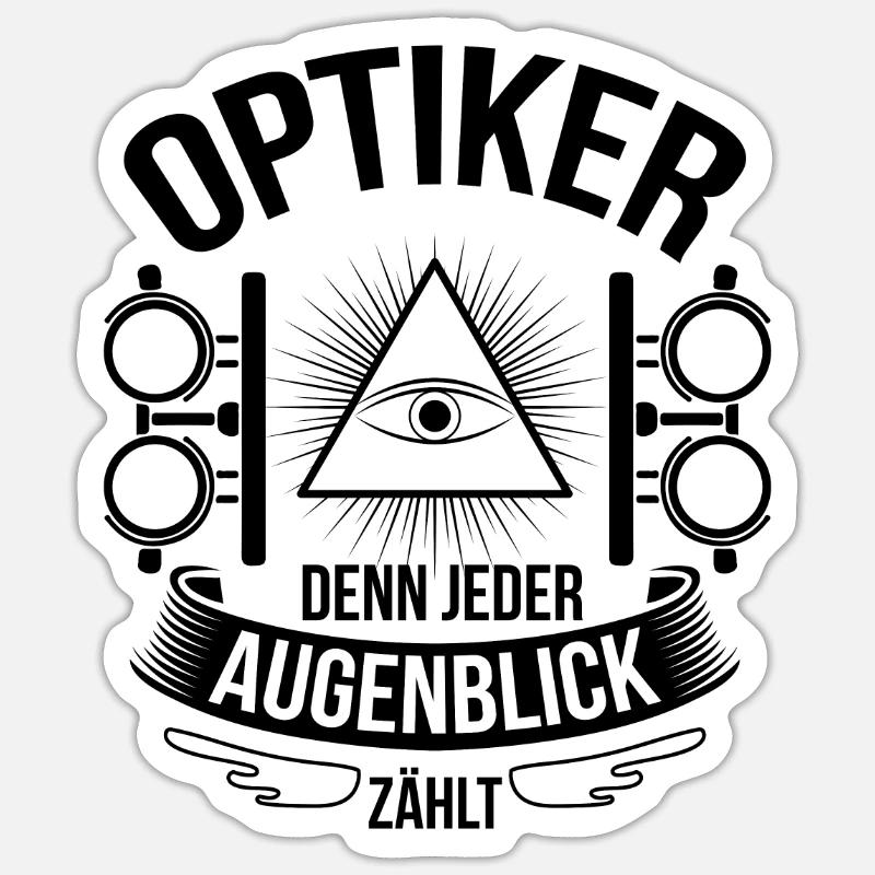 Optiker Geschenkideen - Sticker Größe S (10 x 10 cm) - Mattweiß