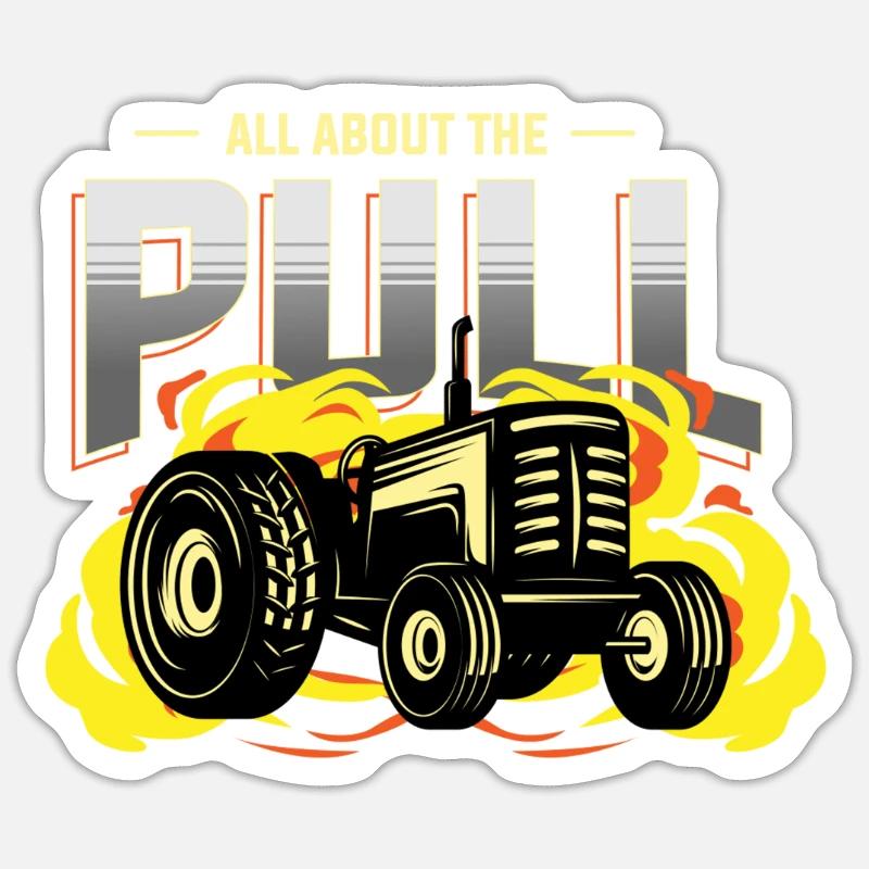 tractor pulling, tractor pulling tractor, racing, Sticker size S (10 x 10 cm)