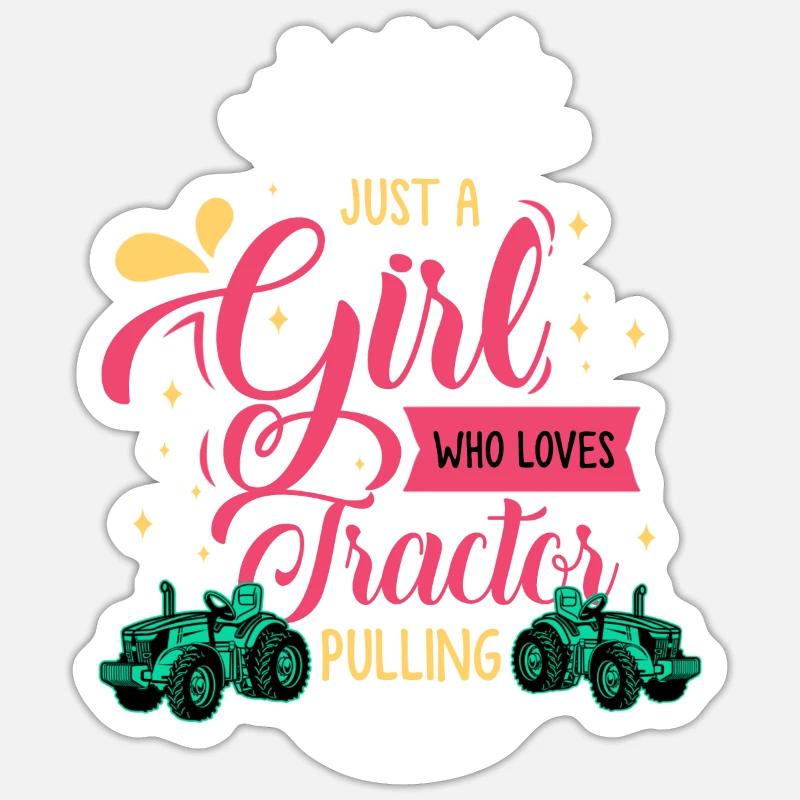tractor pulling, tractor pulling pulling, drag, Sticker Größe S (10 x 10 cm)
