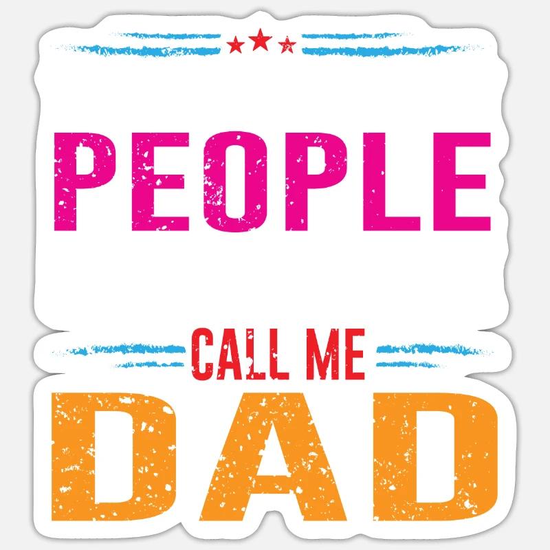 Bester Dad I Bester Papa - Sticker Größe S (10 x 10 cm) - Mattweiß