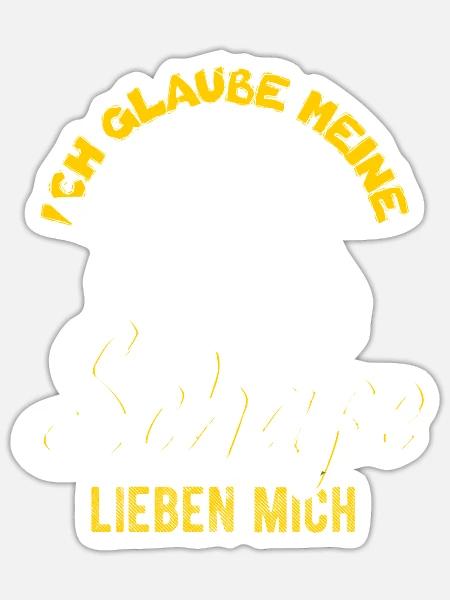 Hausschaf Merinoschaf Schafbock - Sticker Größe S (10 x 10 cm) - Mattweiß