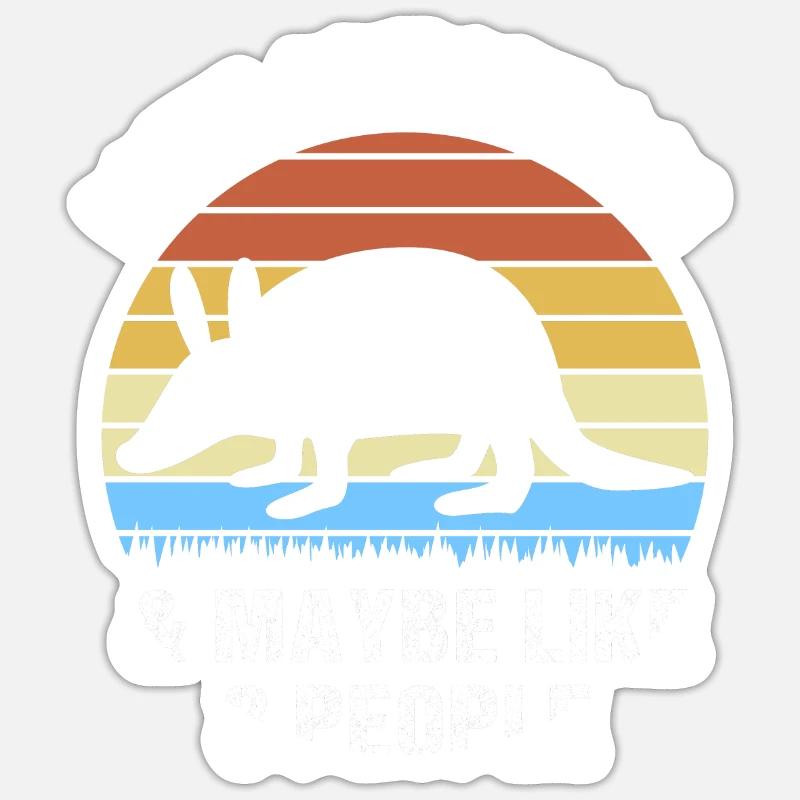 Armadillo - Sticker Größe S (10 x 10 cm) - Mattweiß