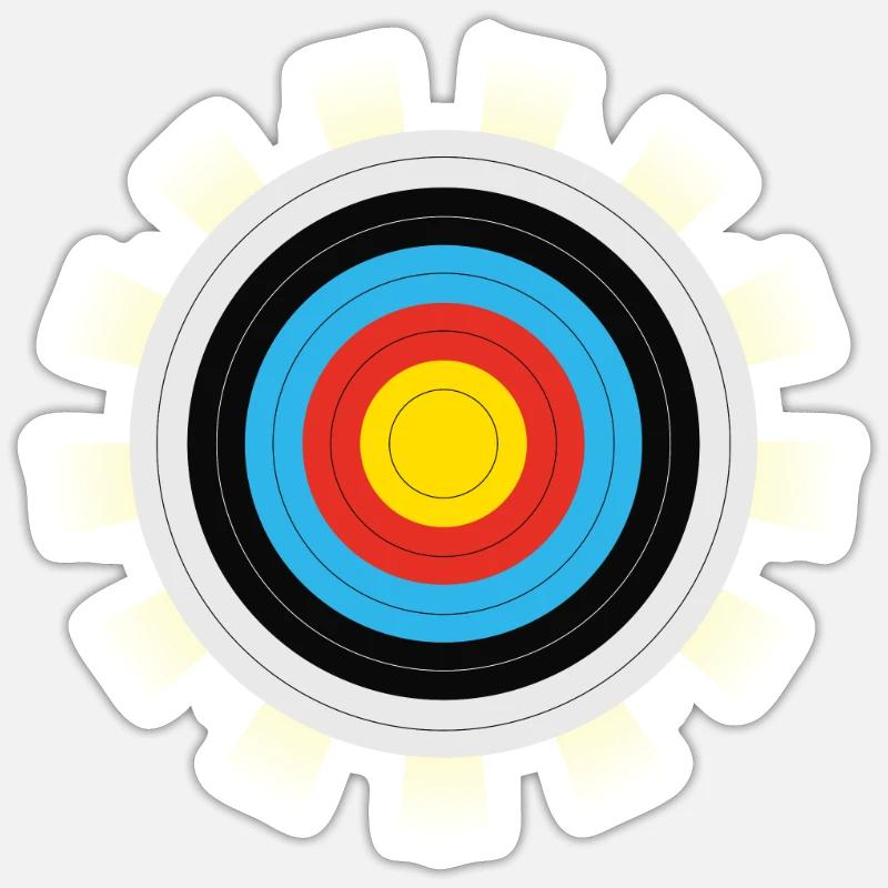Cible Tir à l’arc Arc Sticker taille S (10 x 10 cm)