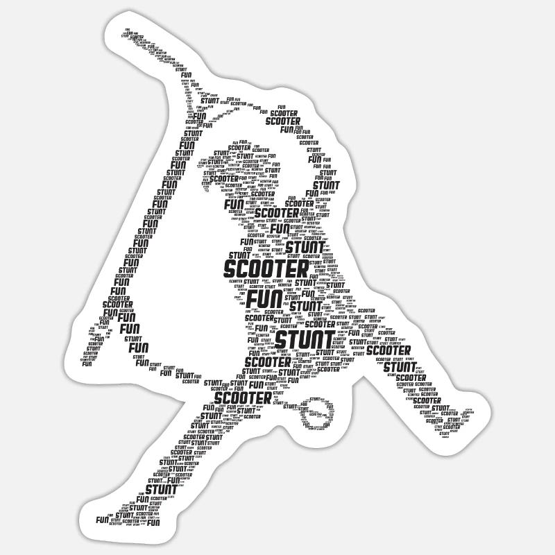 scooter - Sticker size S (10 x 10 cm) - white matte