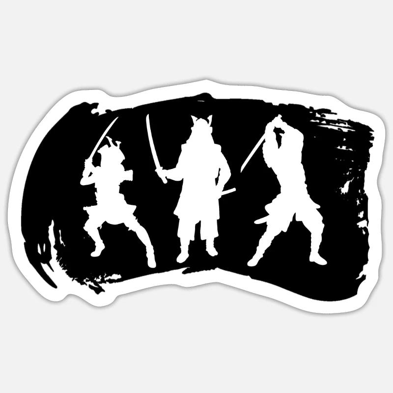 samurai - Sticker size S (10 x 10 cm) - white matte