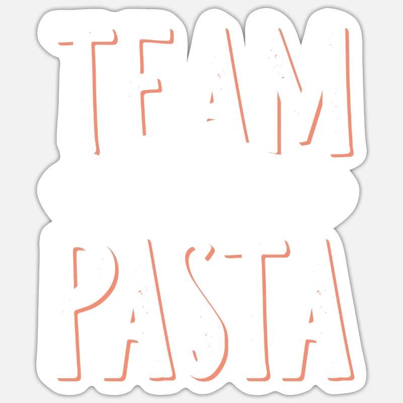 team Pasta spaghetti - Sticker Größe S (10 x 10 cm) - Mattweiß