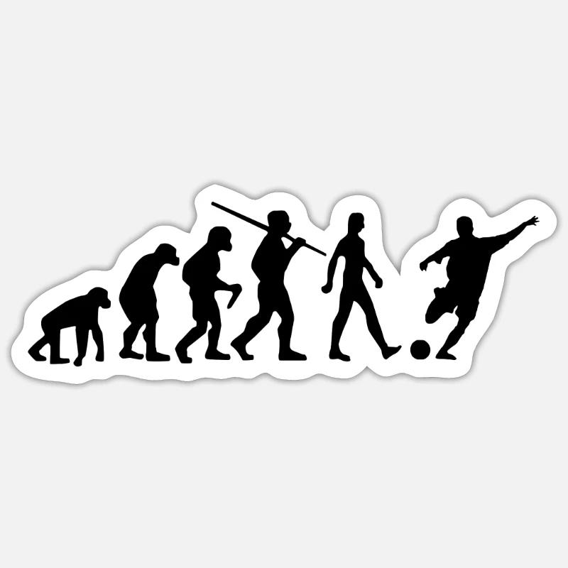 Soccer Evolution Goalkeeper - Sticker size S (10 x 10 cm) - white matte