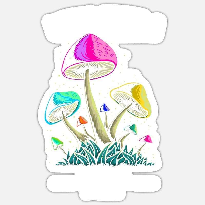 Mushroom Trip Magic Mushrooms - Sticker size S (10 x 10 cm) - white matte