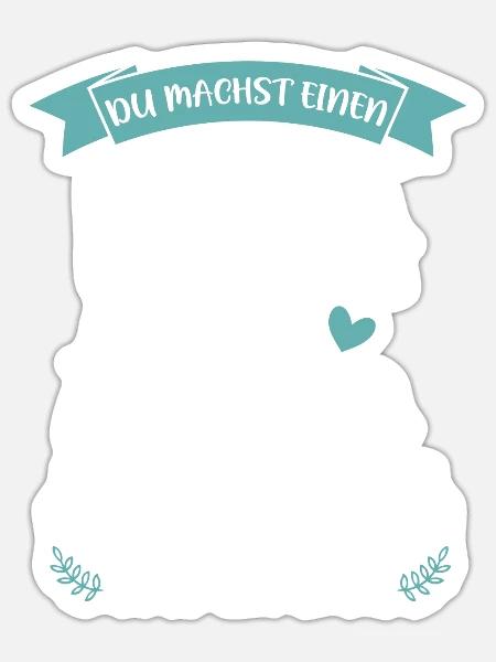 Erster Vatertag - Elefant Vatertagsgeschenk - Sticker Größe S (10 x 10 cm) - Mattweiß