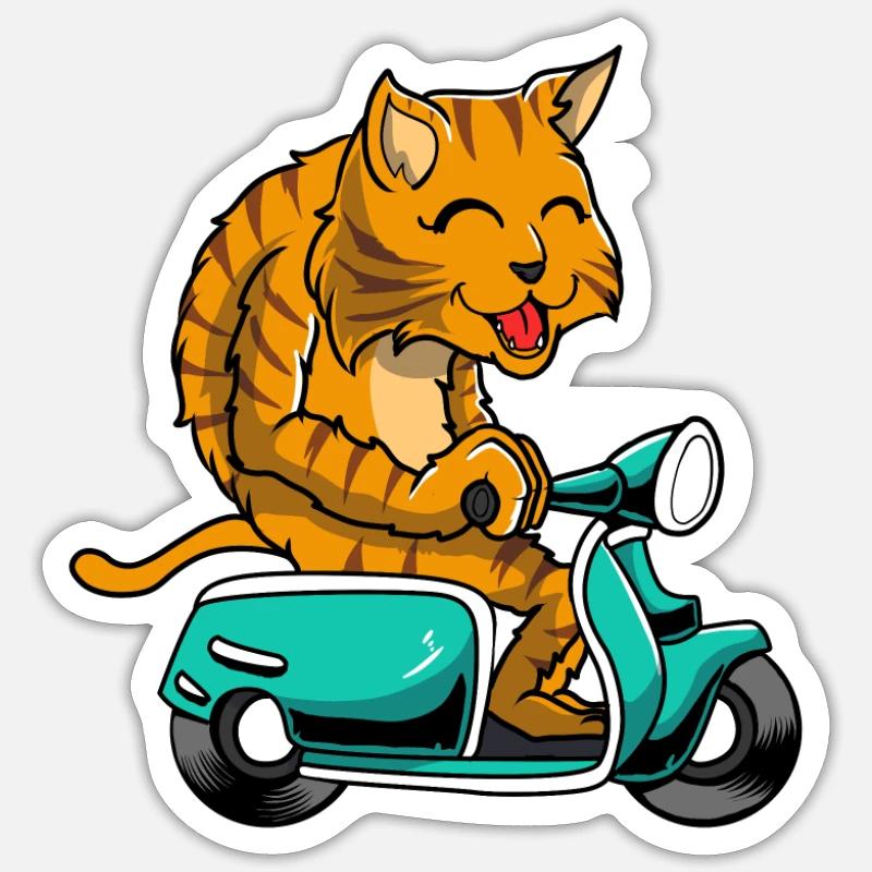 Motorroller Mofa Moped Roller Sticker Größe S (10 x 10 cm)