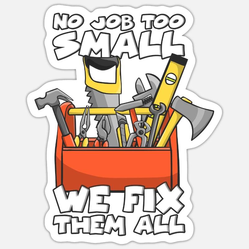 Handwerker - Sticker Größe S (10 x 10 cm) - Mattweiß