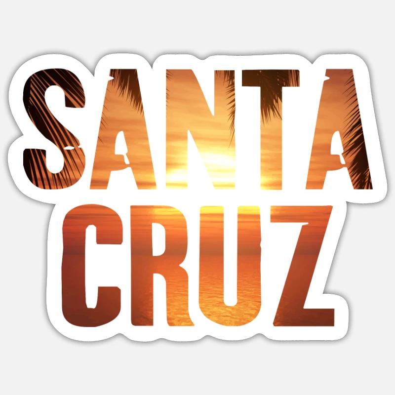 Santa Cruz - Sticker taille S (10 x 10 cm) - blanc mat