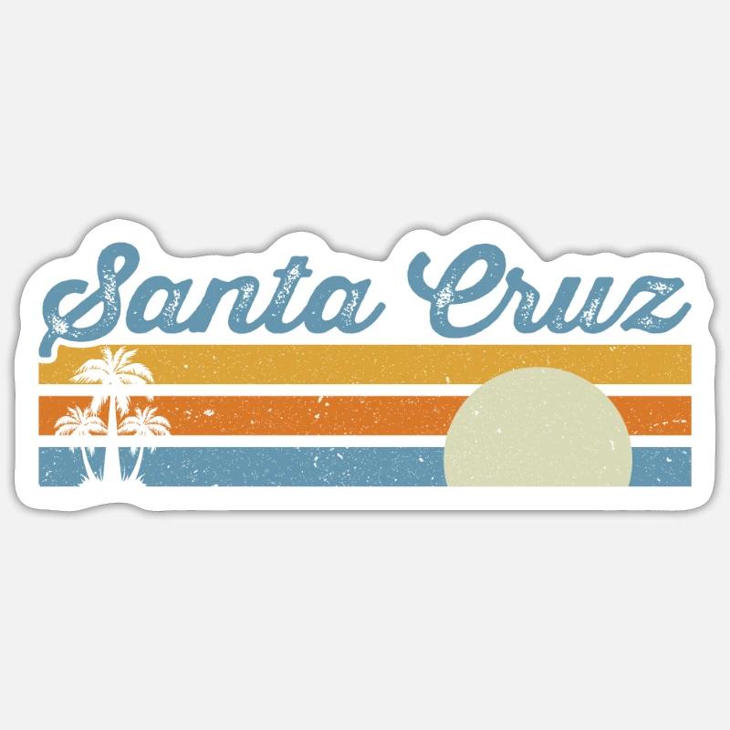 Santa Cruz - Sticker taille S (10 x 10 cm) - blanc mat