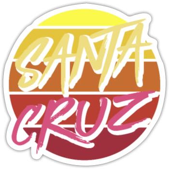 Santa Cruz - Sticker Größe S (10 x 10 cm) - Mattweiß - Vorne