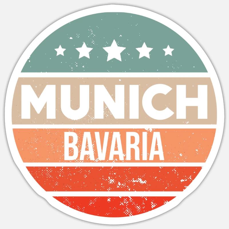 Munich - Sticker taille S (10 x 10 cm) - blanc mat