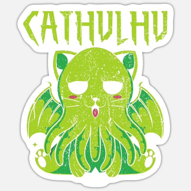 Cathulhu Spruch Design Sticker Größe S (10 x 10 cm)