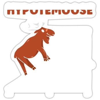 Hypotemoose Mathematics Teacher Mathematician Math - Sticker size S (10 x 10 cm) - white matte - Front
