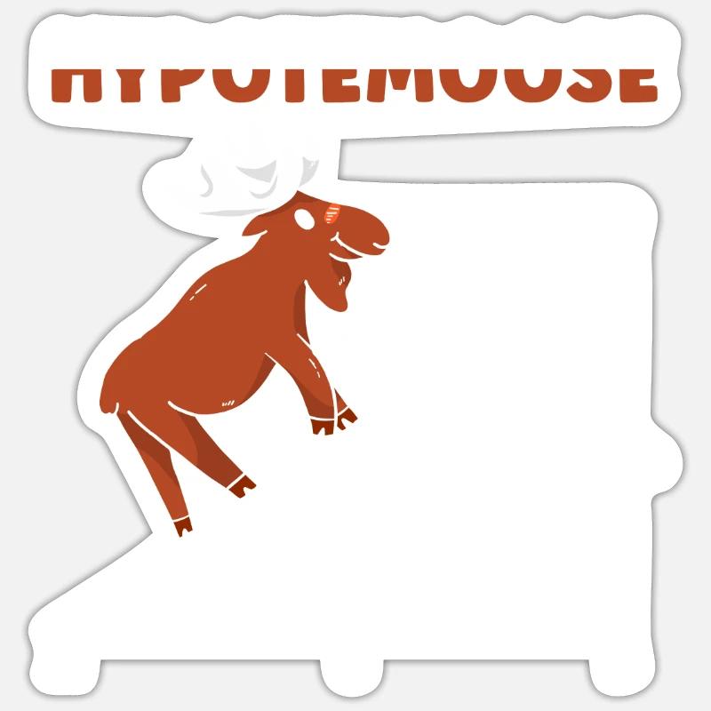 Hypotemoose Mathematics Teacher Mathematician Math - Sticker size S (10 x 10 cm) - white matte