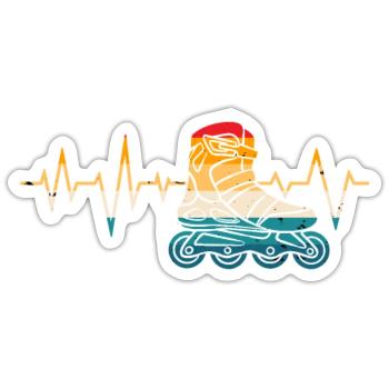 Roller Skating, Roller Skate Motif, Girls, Kids - Sticker size S (10 x 10 cm) - white matte - Front