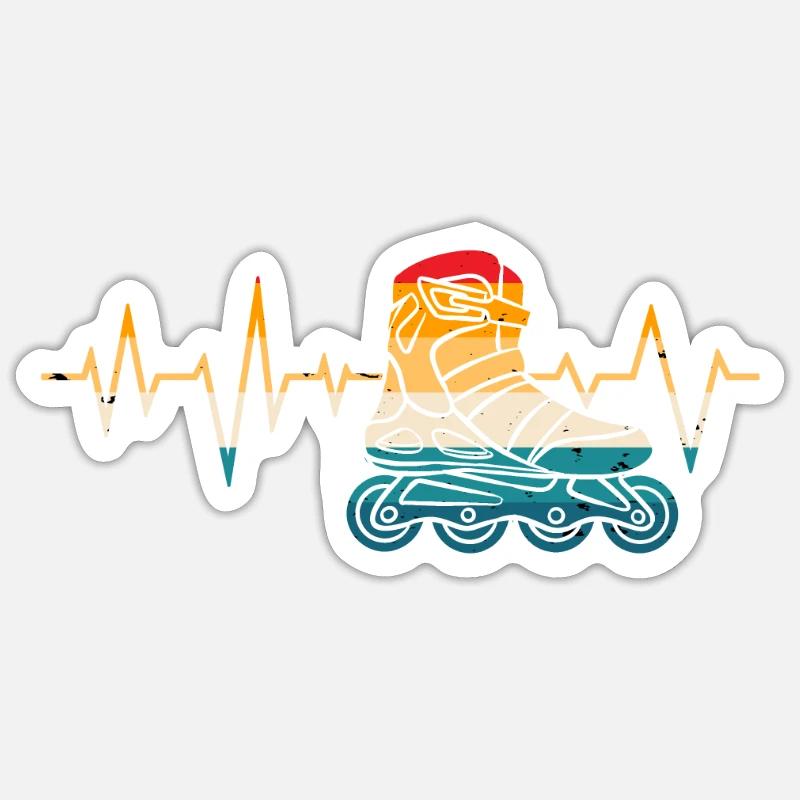 Roller Skating, Rollschuh Motiv, Mädchen, Kinder Sticker Größe S (10 x 10 cm)