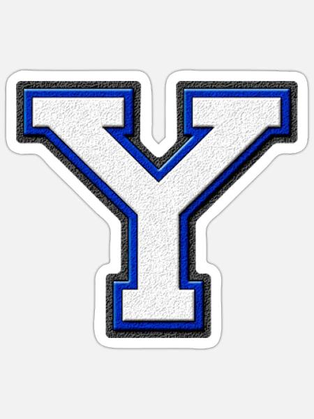 Varsity Y Yale - Sticker Größe S (10 x 10 cm) - Mattweiß