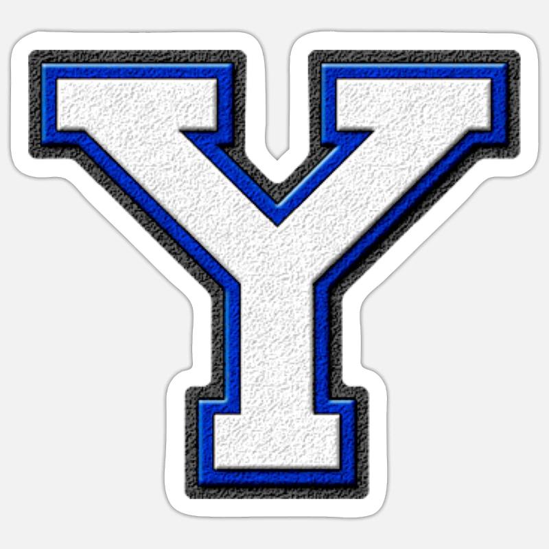 Varsity Y Yale - Sticker Größe S (10 x 10 cm) - Mattweiß