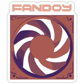 fanboy - Sticker taille S (10 x 10 cm) - blanc mat - Devant