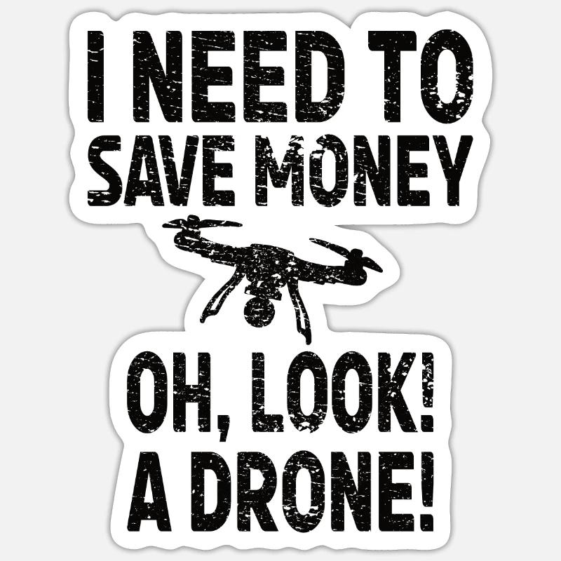 Drone Pilot Prezent Drone Lover FPV Race - Naklejka rozmiar S (10 x 10 cm) - biały matowy