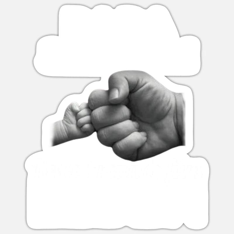Papa & Sohn Beste Freunde Fürs Leben - Sticker Größe S (10 x 10 cm) - Mattweiß