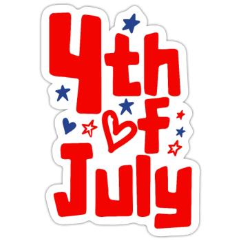 4th of July USA Celebration 1776 Stars - Sticker size S (10 x 10 cm) - white matte - Front