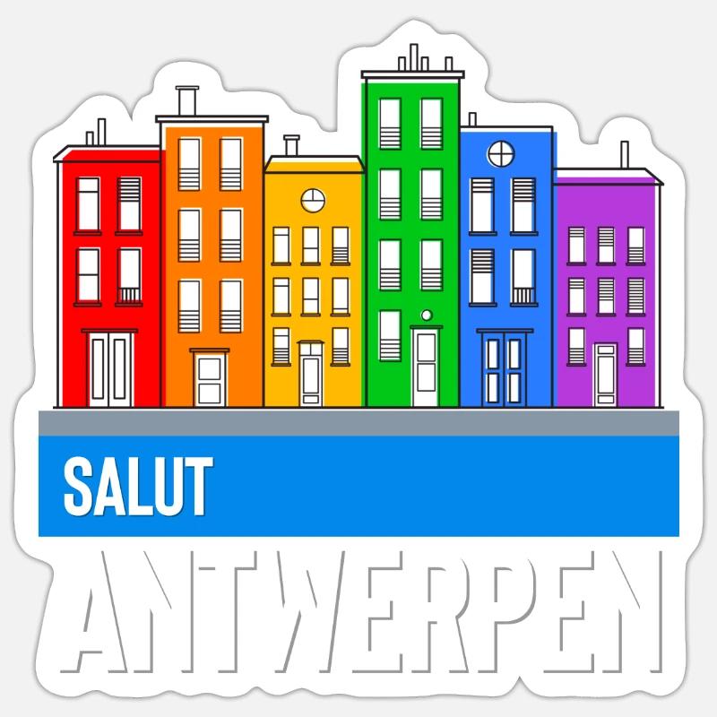 antwerpen Sticker Größe S (10 x 10 cm)