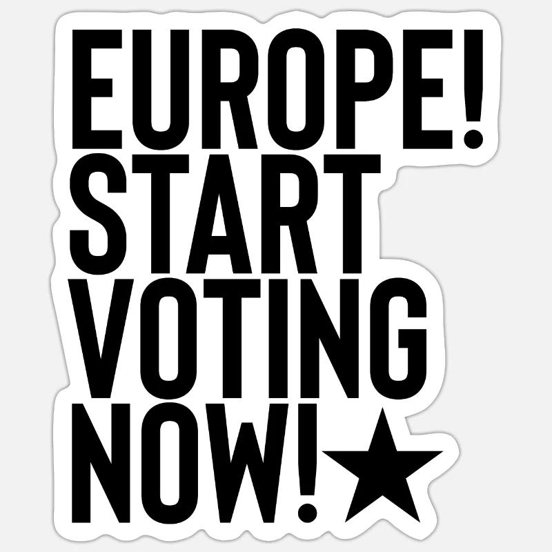 Eurovision - Sticker taille S (10 x 10 cm) - blanc mat