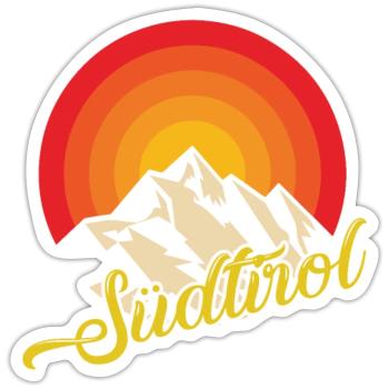 Südtirol Wandern Tiroler Italien Heimat - Sticker Größe S (10 x 10 cm) - Mattweiß - Vorne