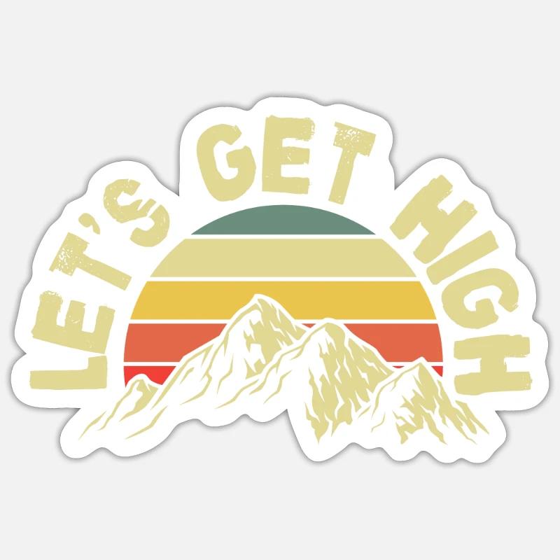 Wandern - Sticker Größe S (10 x 10 cm) - Mattweiß