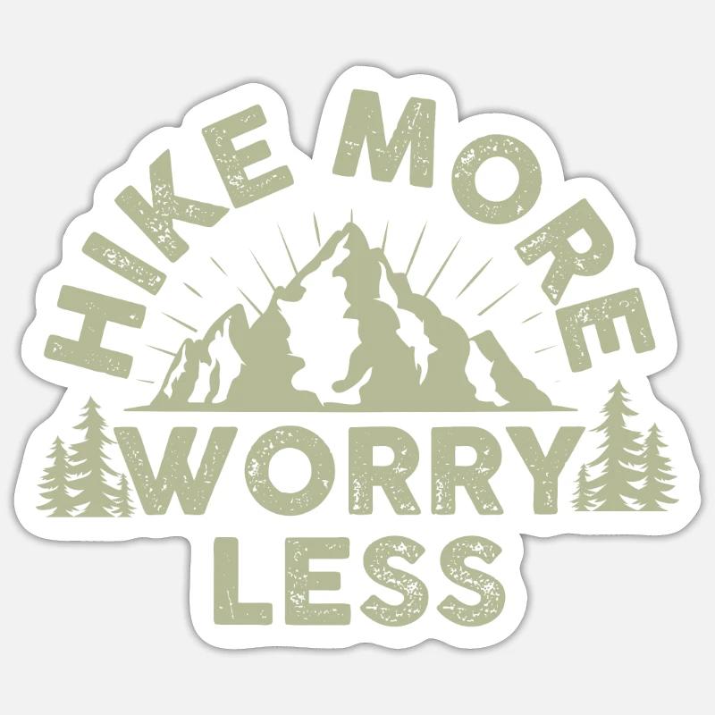 Randonner - Sticker taille S (10 x 10 cm) - blanc mat
