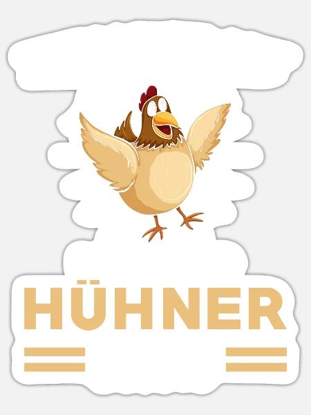 Zuhause ist wo meine Hühner sind - Sticker Größe S (10 x 10 cm) - Mattweiß