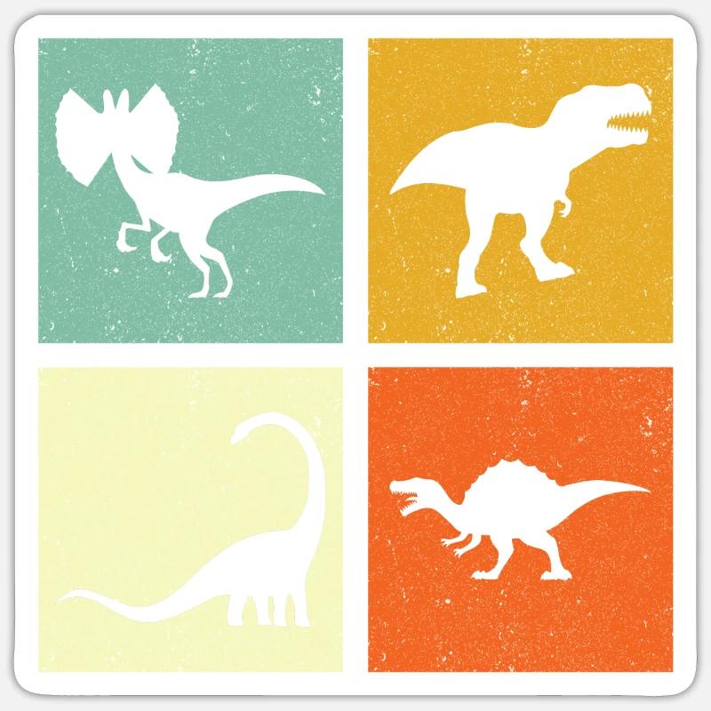 Dino Dinosaur - Sticker size S (10 x 10 cm) - white matte