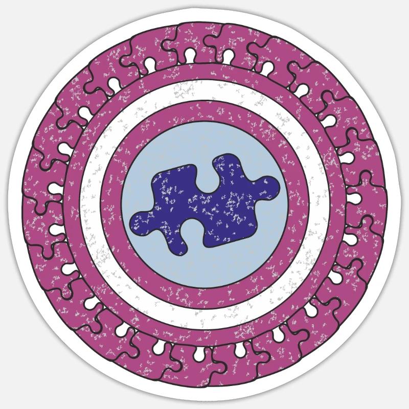 AUTISME PUZZLE Sticker taille S (10 x 10 cm)